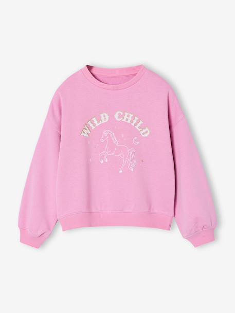 Sweat fille manches longues mauve - vertbaudet enfant 