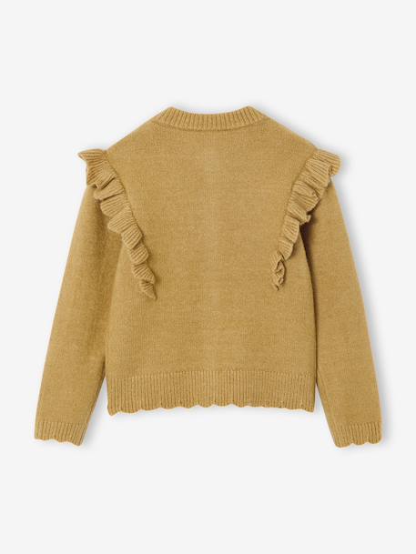 Gilet fille volants fantaisie bronze+rose poudré - vertbaudet enfant 