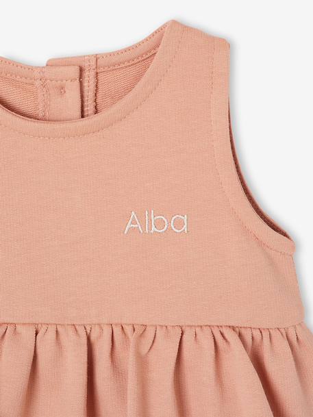 Robe bébé naissance avec body intégré vieux rose - vertbaudet enfant 