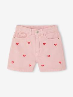 -Short fille brodé