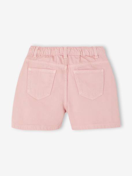 Short fille brodé bleu moyen+rose+vert sauge - vertbaudet enfant 