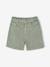 Geborduurde short voor meisjes middenblauw+rozen+saliegroen - vertbaudet enfant 