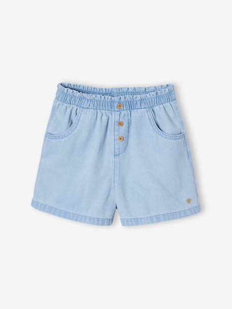Fille-Short fille en denim léger facile à enfiler