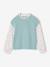 Pull 2 en 1 fille manches bleu grisé+rose - vertbaudet enfant 