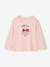 T-shirt fille imprimé manches longues écru+rose pâle - vertbaudet enfant 