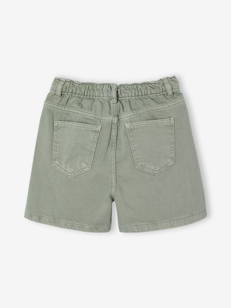 Short fille brodé bleu moyen+rose+vert sauge - vertbaudet enfant 