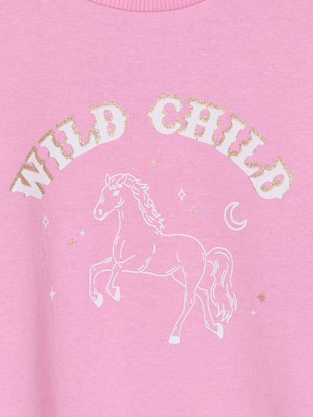 Sweat fille manches longues mauve - vertbaudet enfant 