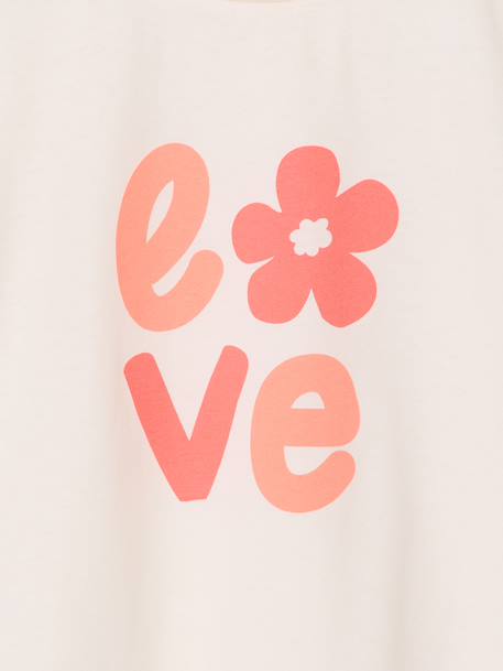 Set van 3 Basics meisjesshirts met korte mouwen bleekblauw+roze (poederkleur) - vertbaudet enfant 