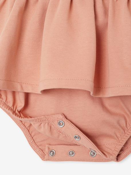 Robe bébé naissance avec body intégré vieux rose - vertbaudet enfant 