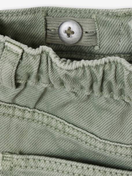 Short fille brodé bleu moyen+rose+vert sauge - vertbaudet enfant 