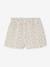 Short voor meisjes van katoengaas beige+bleekblauw+rozen+saliegroen - vertbaudet enfant 