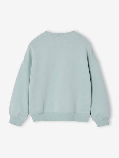 Sweat fille message positif rose pâle+vert d'eau - vertbaudet enfant 