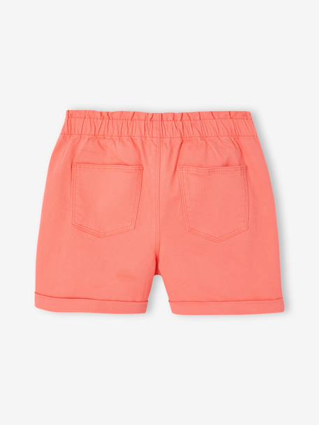 Basics treggingshort voor meisjes gemakkelijk aan te trekken paars+rozen+saliegroen - vertbaudet enfant 