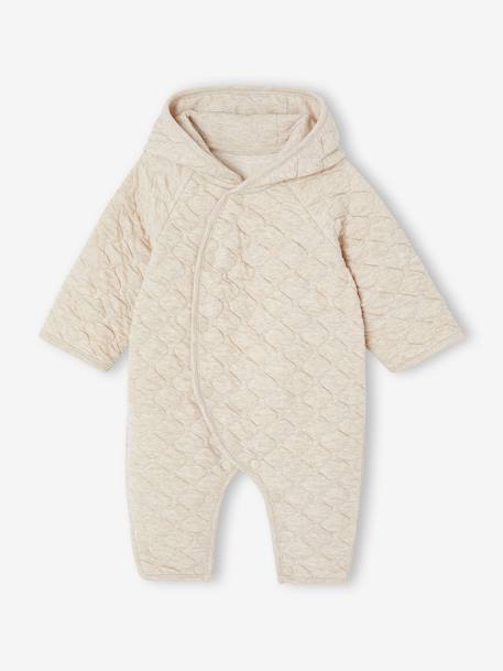 Combipilote bébé en jersey beige chiné - vertbaudet enfant 
