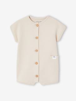 -Combinaison bébé maille nid d’abeille personnalisable