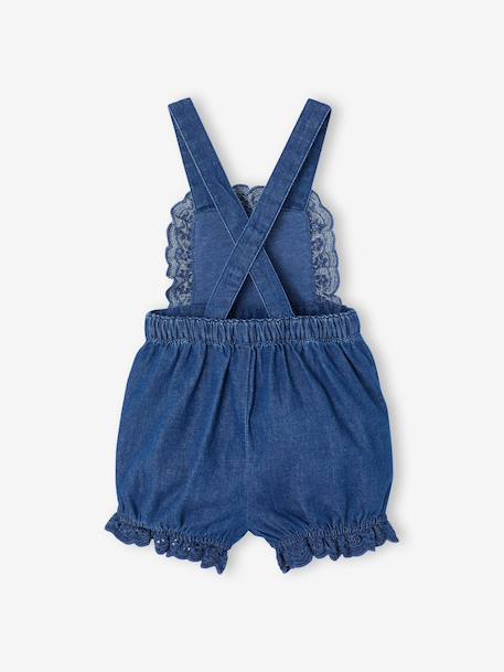 Barboteuse bébé fille en denim stone - vertbaudet enfant 