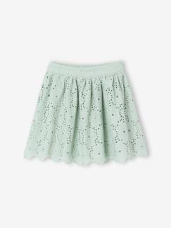 -Jupe fille en broderie anglaise