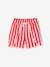 Short fille en seersucker rayé rouge - vertbaudet enfant 