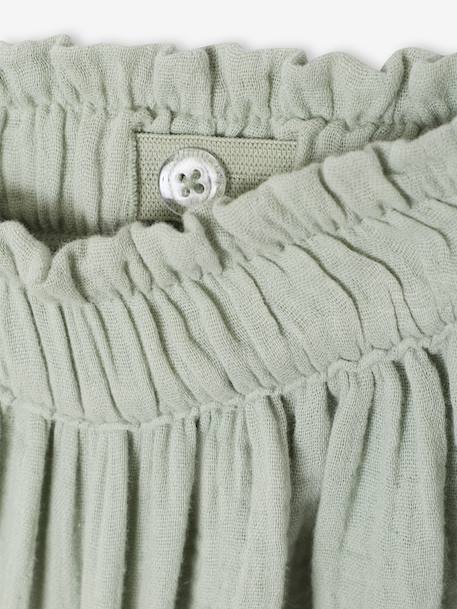 Kleurrijke rok van katoenen gaas voor meisjes beige+grijsblauw+oudroze+paars+rozen+saliegroen - vertbaudet enfant 