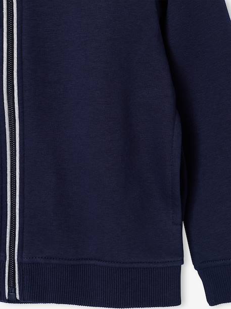 Sweat zippe fille à capuche marine+vieux rose - vertbaudet enfant 
