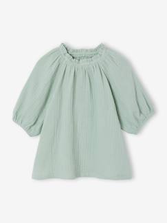 -Blouse voor meisjes van katoengaas