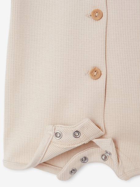 Combinaison bébé maille nid d’abeille personnalisable argile - vertbaudet enfant 