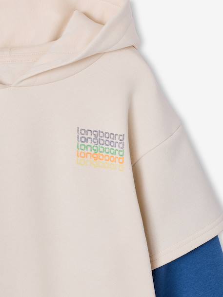 Sweat garçon double manche écru - vertbaudet enfant 