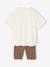 Set meisjes t-shirt en short ecru - vertbaudet enfant 