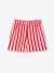 Short fille en seersucker rayé rouge - vertbaudet enfant 