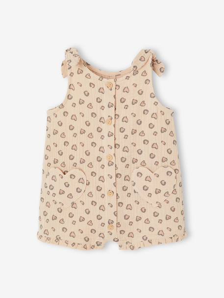 Combishort babymeisjes met print beige - vertbaudet enfant 