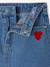 Jeans rok voor meisjes met borduursel middenblauw - vertbaudet enfant 