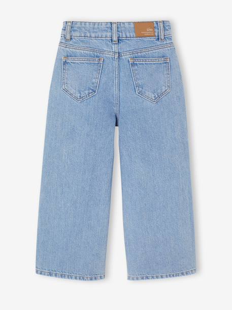 Jean large fille étoiles bleu clair+denim gris - vertbaudet enfant 