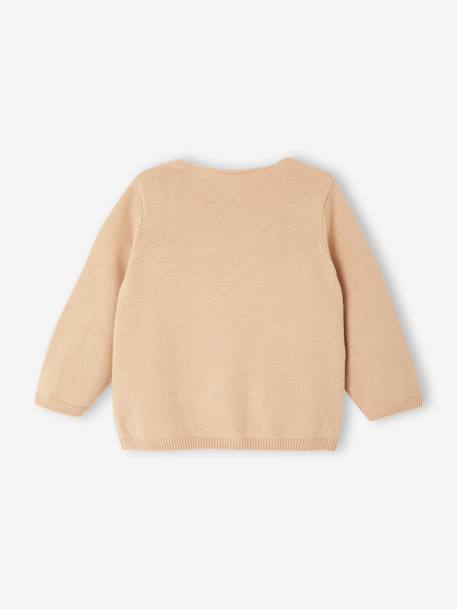 Brassière naissance fille en tricot beige+bleu jean+ECRU - vertbaudet enfant 