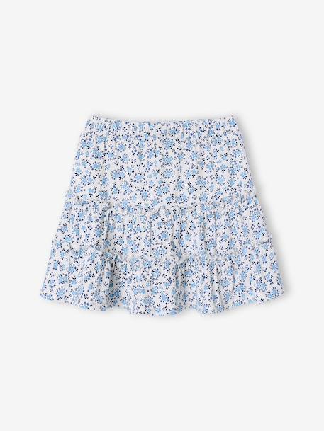 Meisjes rok short van jersey ecru+lichtroze - vertbaudet enfant 