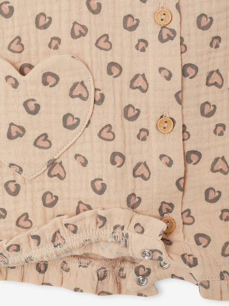 Combishort bébé fille imprimé beige - vertbaudet enfant 