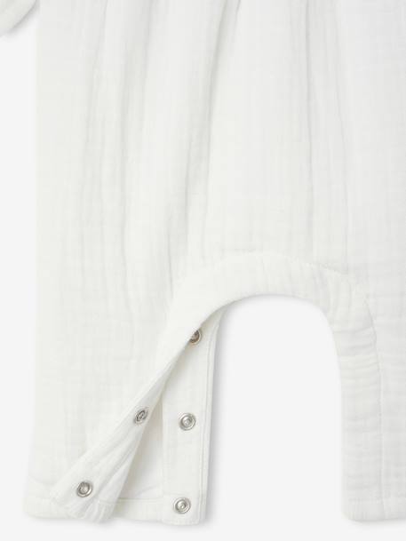 Combinaison bébé en gaze de coton écru - vertbaudet enfant 