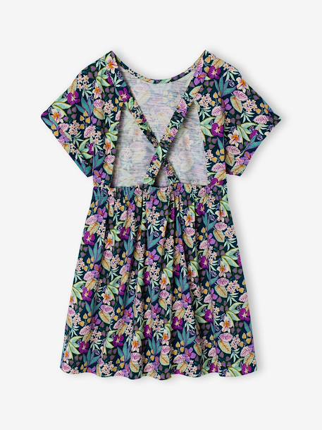Robe fille imprimé fleurs vert - vertbaudet enfant 