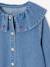 Robe fille en denim col volanté bleu moyen - vertbaudet enfant 