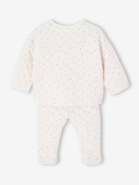 Ensemble bébé matelassé rose+vert d'eau - vertbaudet enfant 
