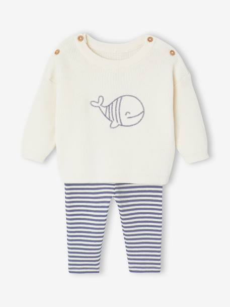 Ensemble garçon naissance en tricot bleu - vertbaudet enfant 