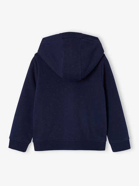 Sweat zippe fille à capuche marine+vieux rose - vertbaudet enfant 