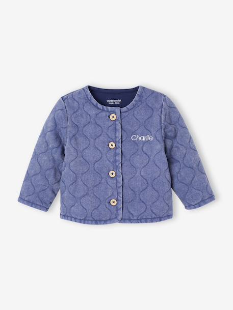 Jas voor babymeisjes van aanpasbaar denim stone - vertbaudet enfant 