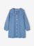 Denim jurk voor meisjes met ruches middenblauw - vertbaudet enfant 