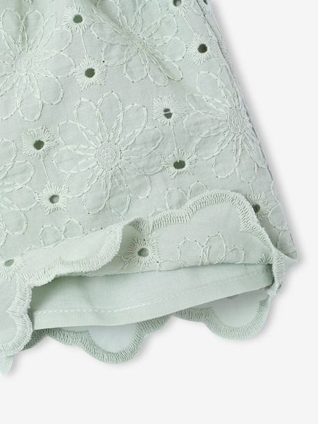Short bébé fille broderie anglaise vert sauge - vertbaudet enfant 