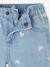 Wijde jeans met kleine geborduurde hartjes denimgrijs+double stone+stone - vertbaudet enfant 