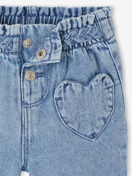 Jean bébé fille poches coeur double stone - vertbaudet enfant 