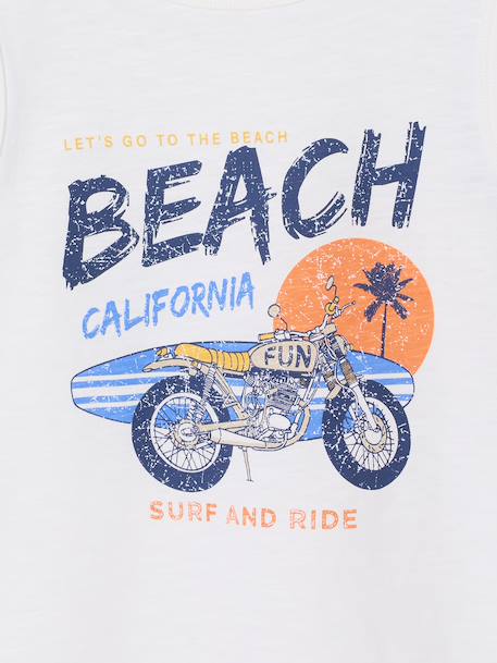 Bedrukt hemdje 'California' ecru+rozenhout - vertbaudet enfant 