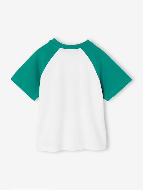 T-shirt voor jongens met raglanmouwen groen - vertbaudet enfant 
