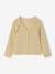 Gilet fille à volants cérémonie beige doré+écru+vert - vertbaudet enfant 