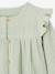 Babyblouse van katoengaas met ruches amandelgroen+ecru+oudroze - vertbaudet enfant 